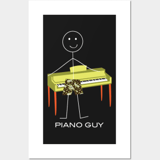 Funny Mens Piano Guy Posters and Art